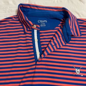 Chaps men’s golf polo size xl blue and red/organs striped